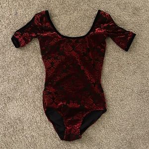 M Velvet Short Sleeve Elevè Dancewear Leotard